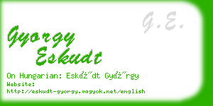 gyorgy eskudt business card